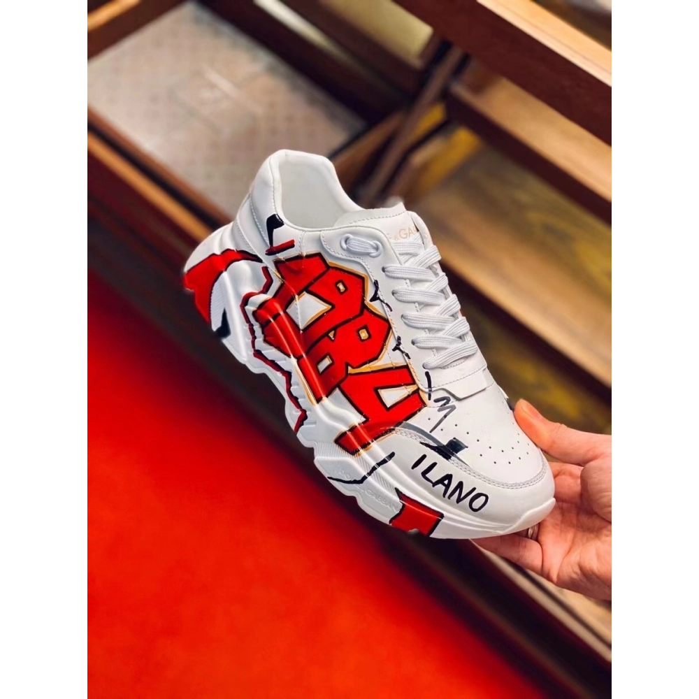 Dolce Gabbana Mens Daymaster Sneakers with 1984 Printed