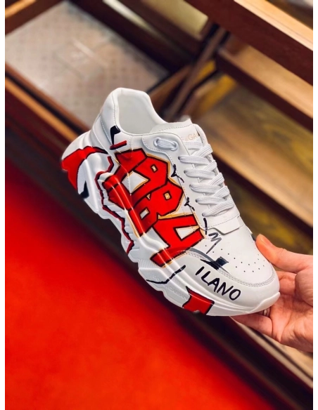 Dolce Gabbana Mens Daymaster Sneakers with 1984 Printed