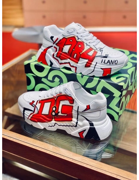 Dolce Gabbana Mens Daymaster Sneakers with 1984 Printed