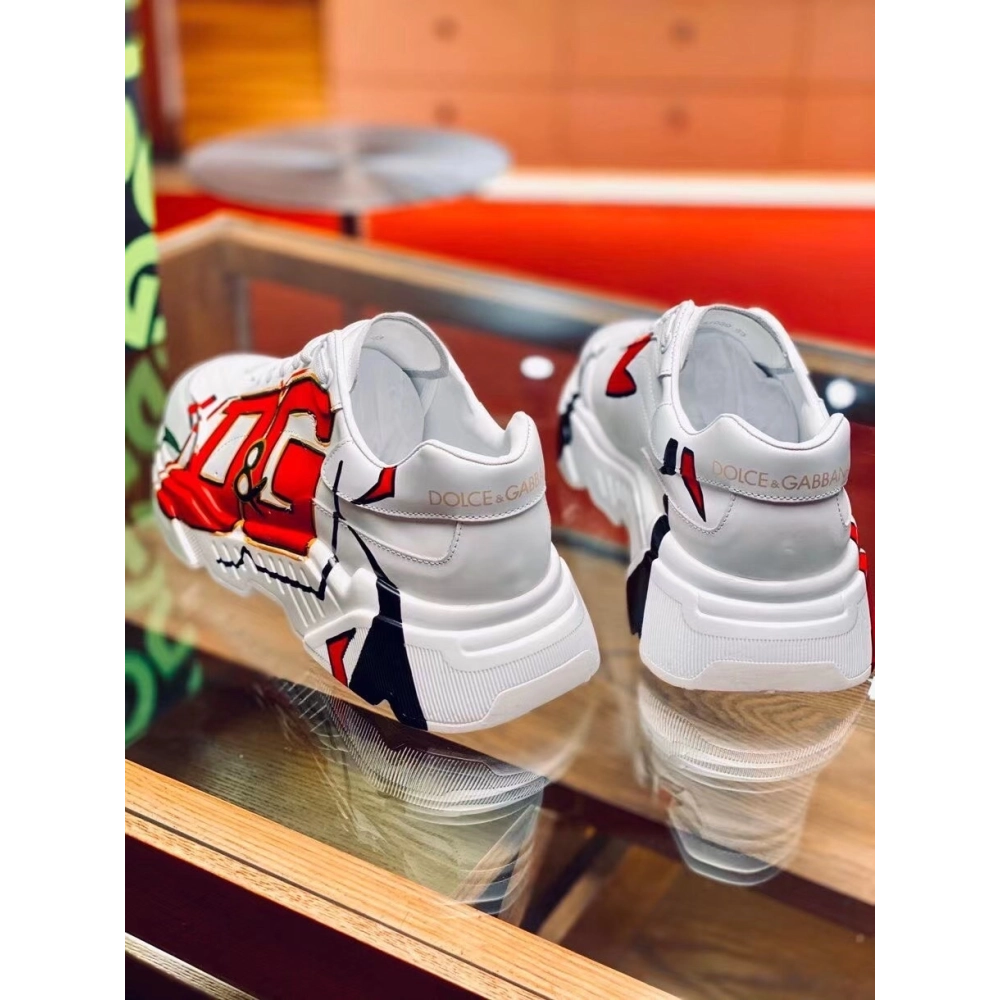 Dolce Gabbana Mens Daymaster Sneakers with 1984 Printed