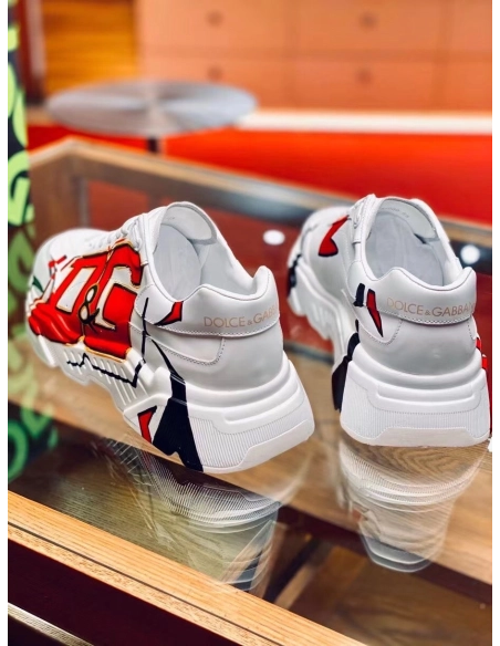 Dolce Gabbana Mens Daymaster Sneakers with 1984 Printed