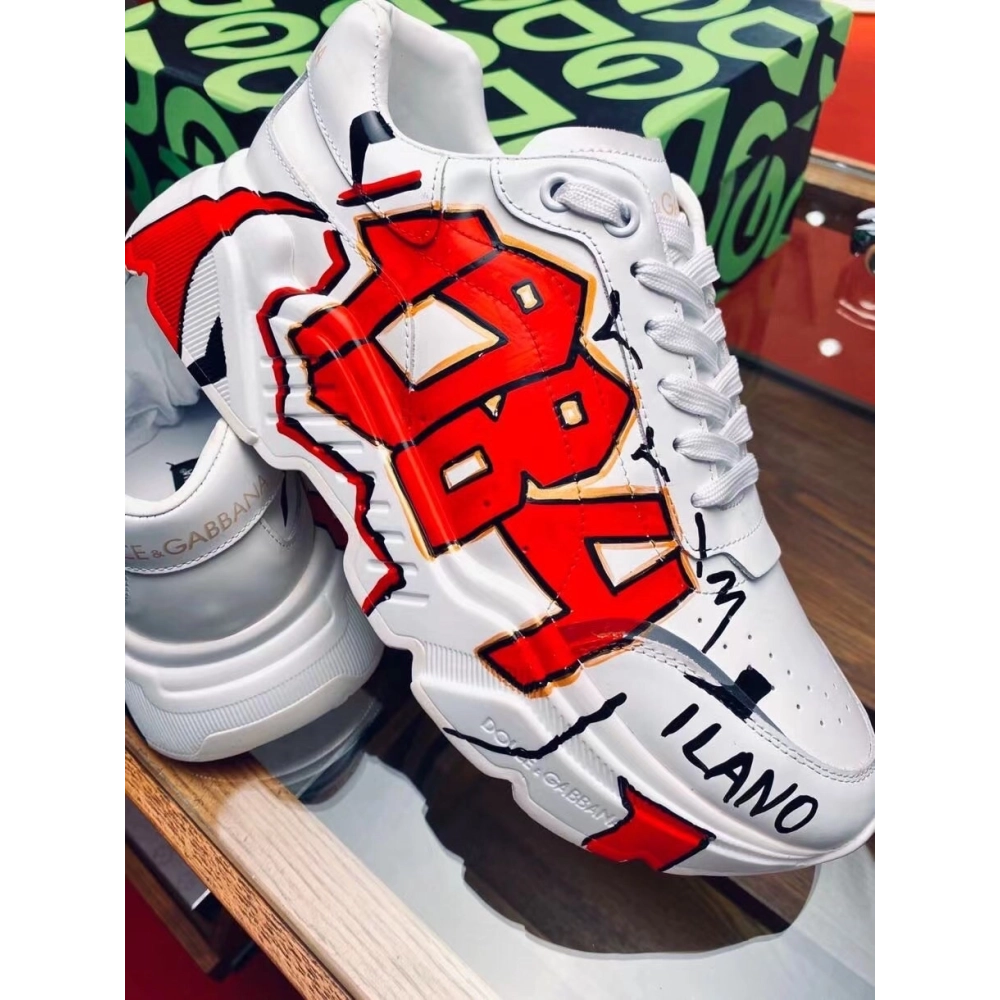 Dolce Gabbana Mens Daymaster Sneakers with 1984 Printed