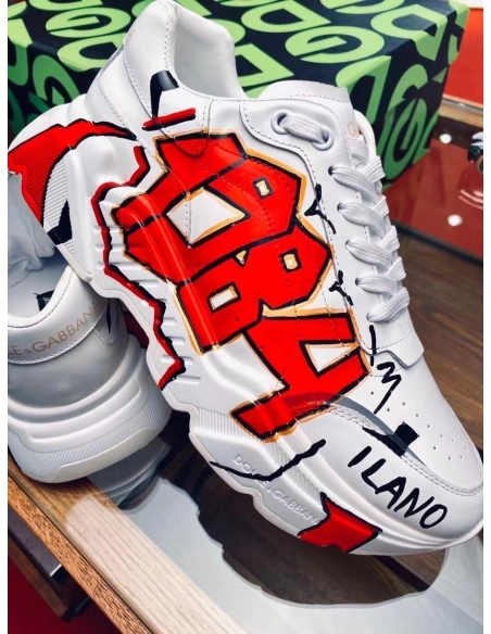 Dolce Gabbana Mens Daymaster Sneakers with 1984 Printed