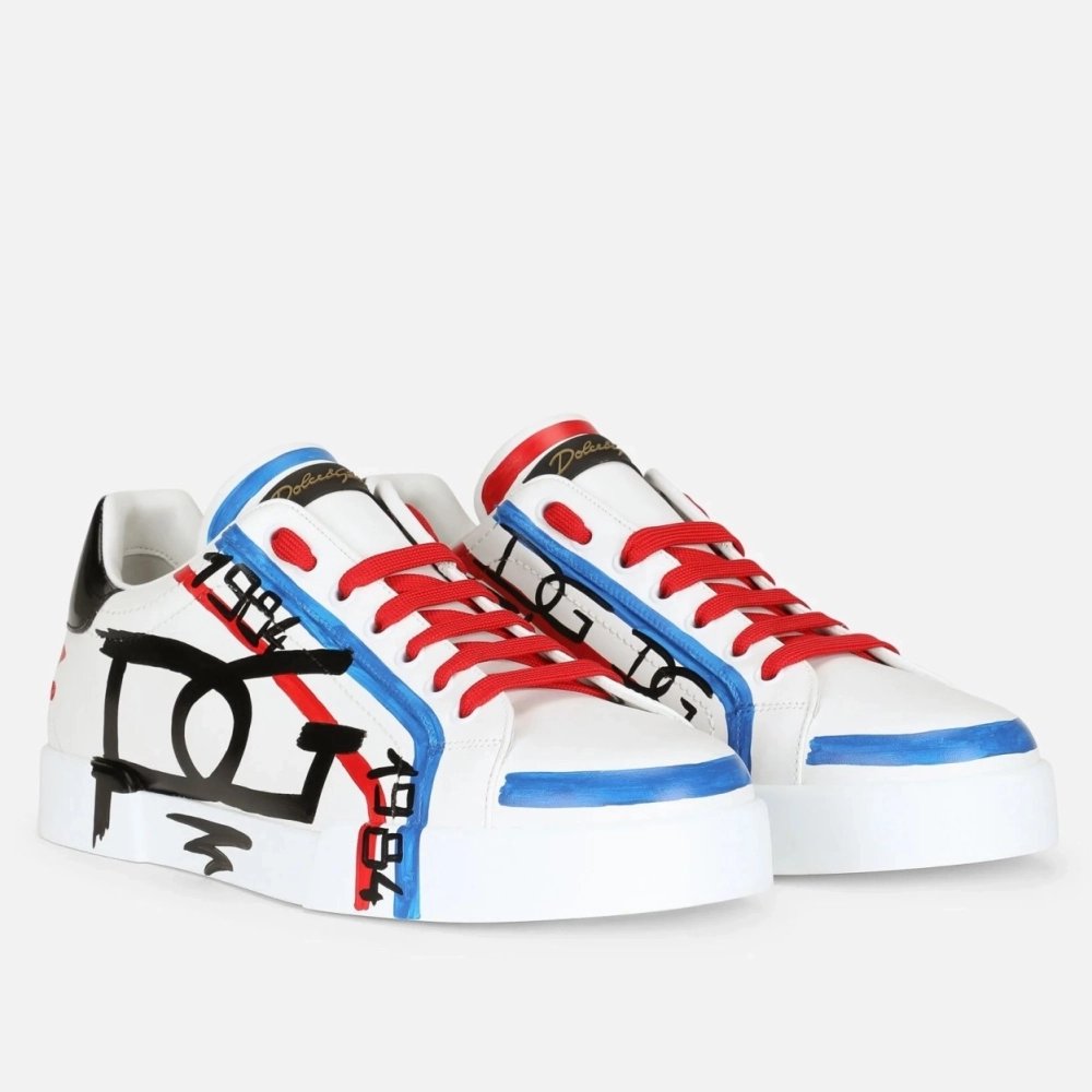 Dolce Gabbana Mens Limited Edition Portofino Sneakers Red