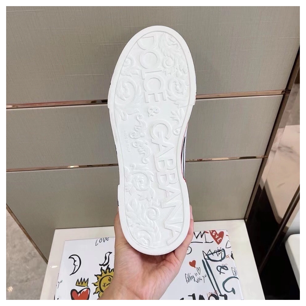 Dolce Gabbana Mens Limited Edition Portofino Sneakers Red