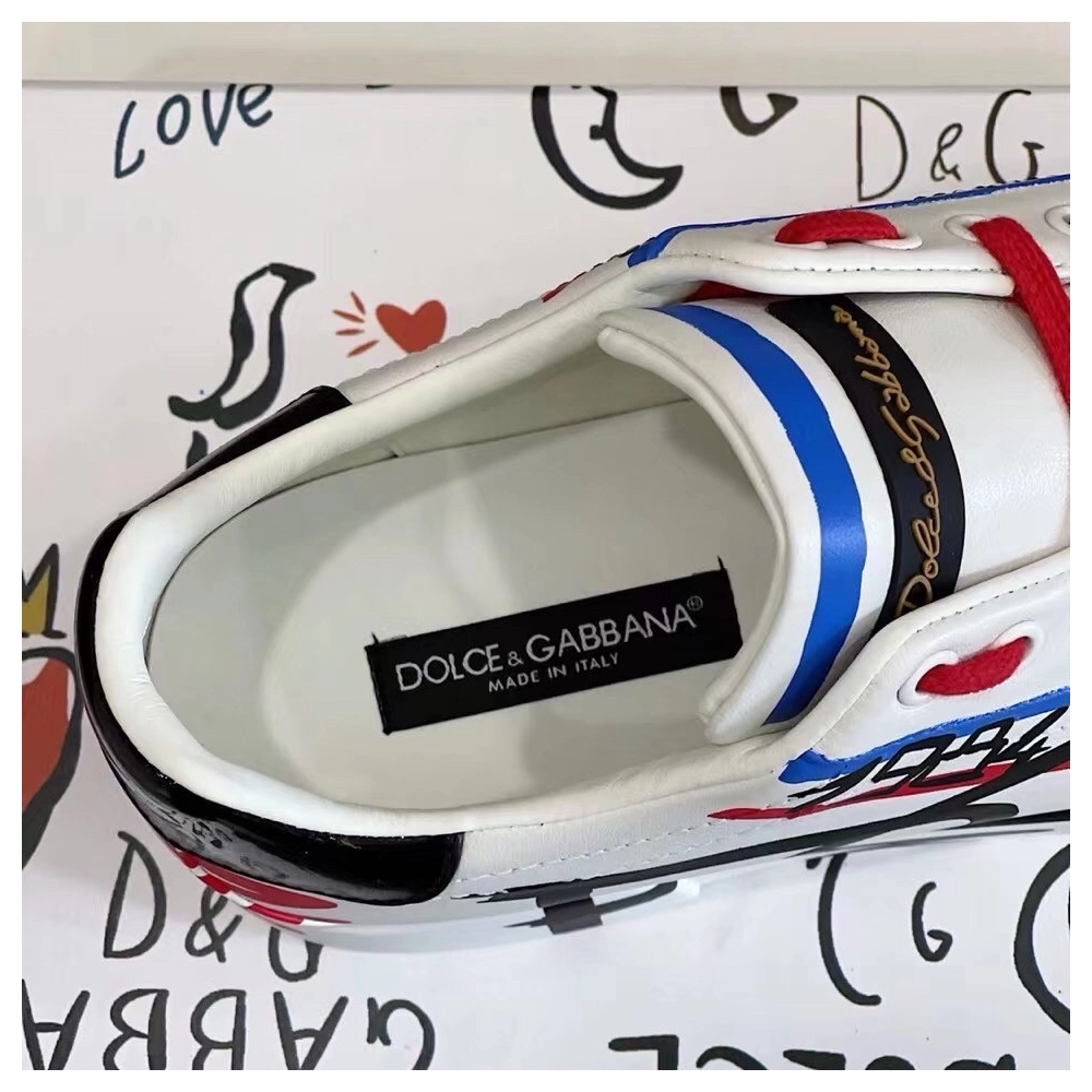 Dolce Gabbana Mens Limited Edition Portofino Sneakers Red