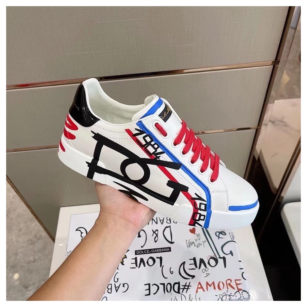 Dolce Gabbana Mens Limited Edition Portofino Sneakers Red