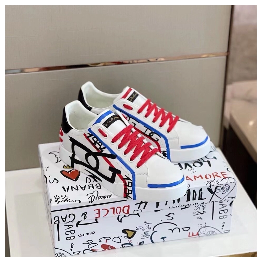 Dolce Gabbana Mens Limited Edition Portofino Sneakers Red