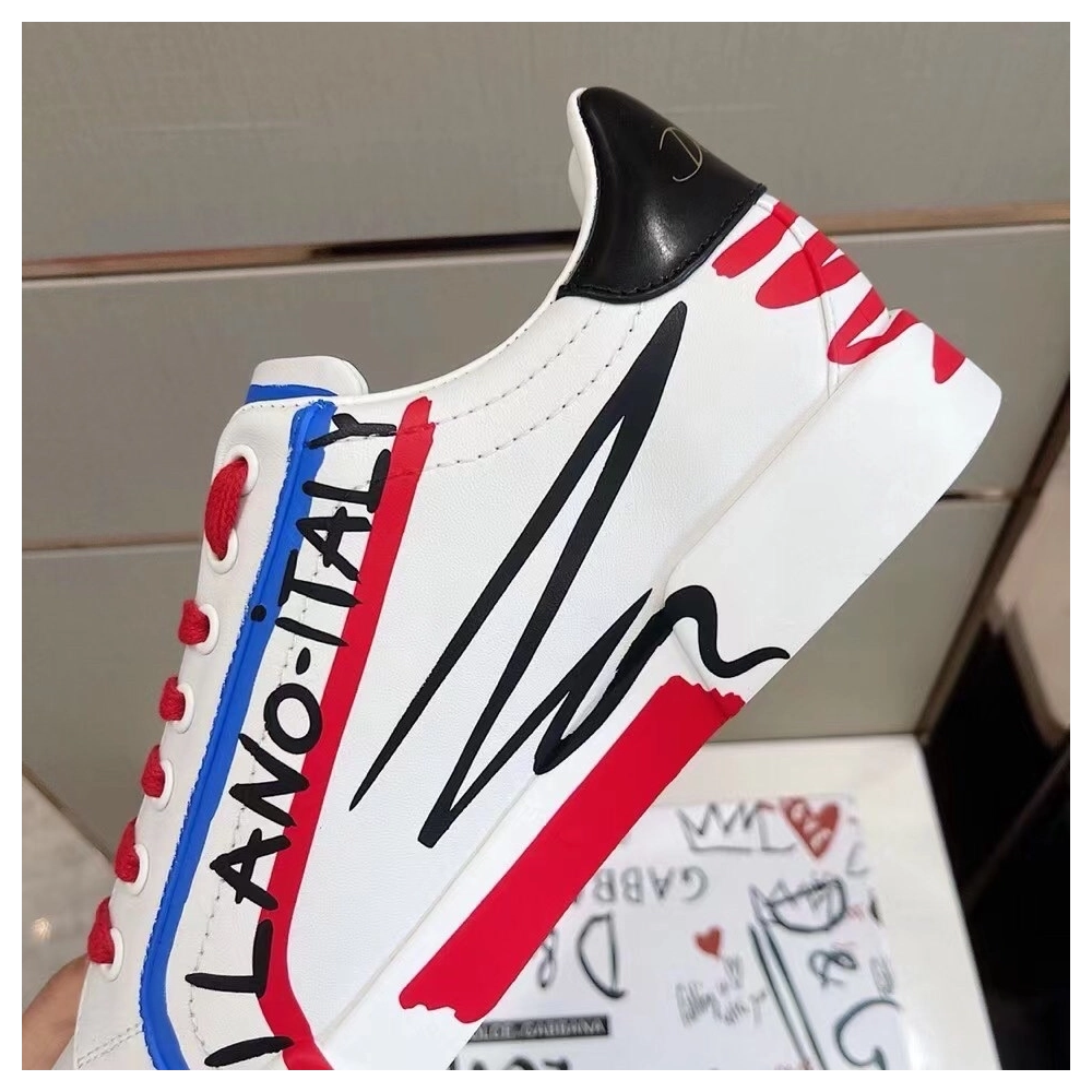 Dolce Gabbana Mens Limited Edition Portofino Sneakers Red