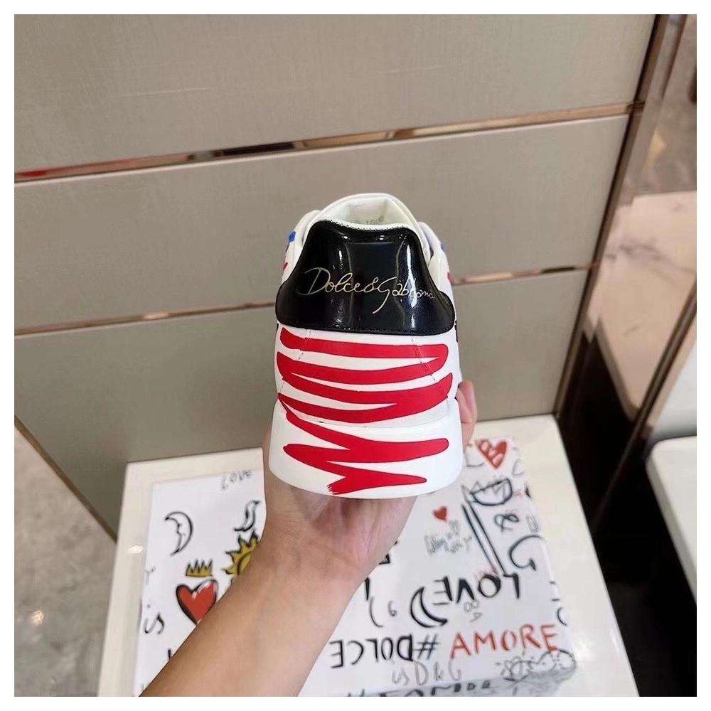 Dolce Gabbana Mens Limited Edition Portofino Sneakers Red