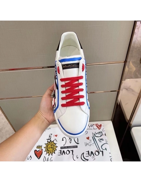 Dolce Gabbana Mens Limited Edition Portofino Sneakers Red