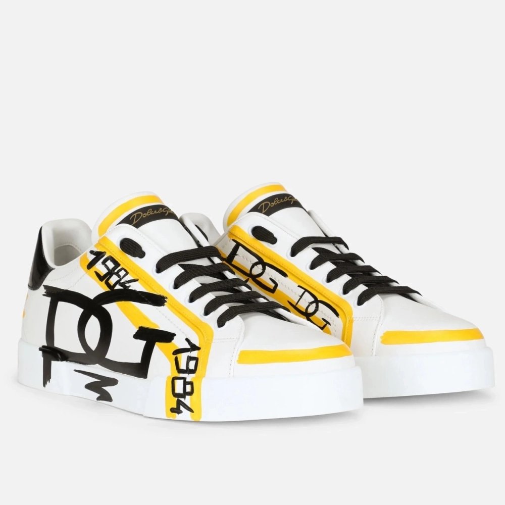 Dolce Gabbana Mens Limited Edition Portofino Sneakers Yellow
