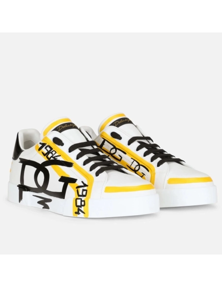 Dolce Gabbana Mens Limited Edition Portofino Sneakers Yellow