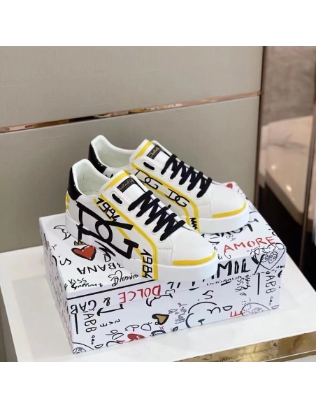 Dolce Gabbana Mens Limited Edition Portofino Sneakers Yellow