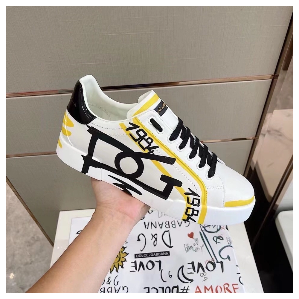 Dolce Gabbana Mens Limited Edition Portofino Sneakers Yellow