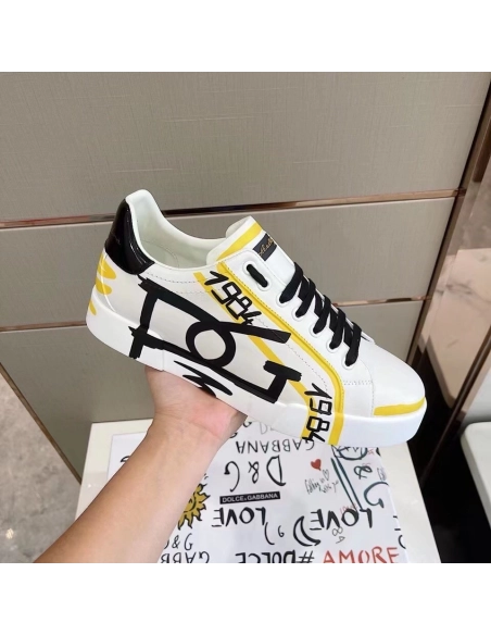 Dolce Gabbana Mens Limited Edition Portofino Sneakers Yellow