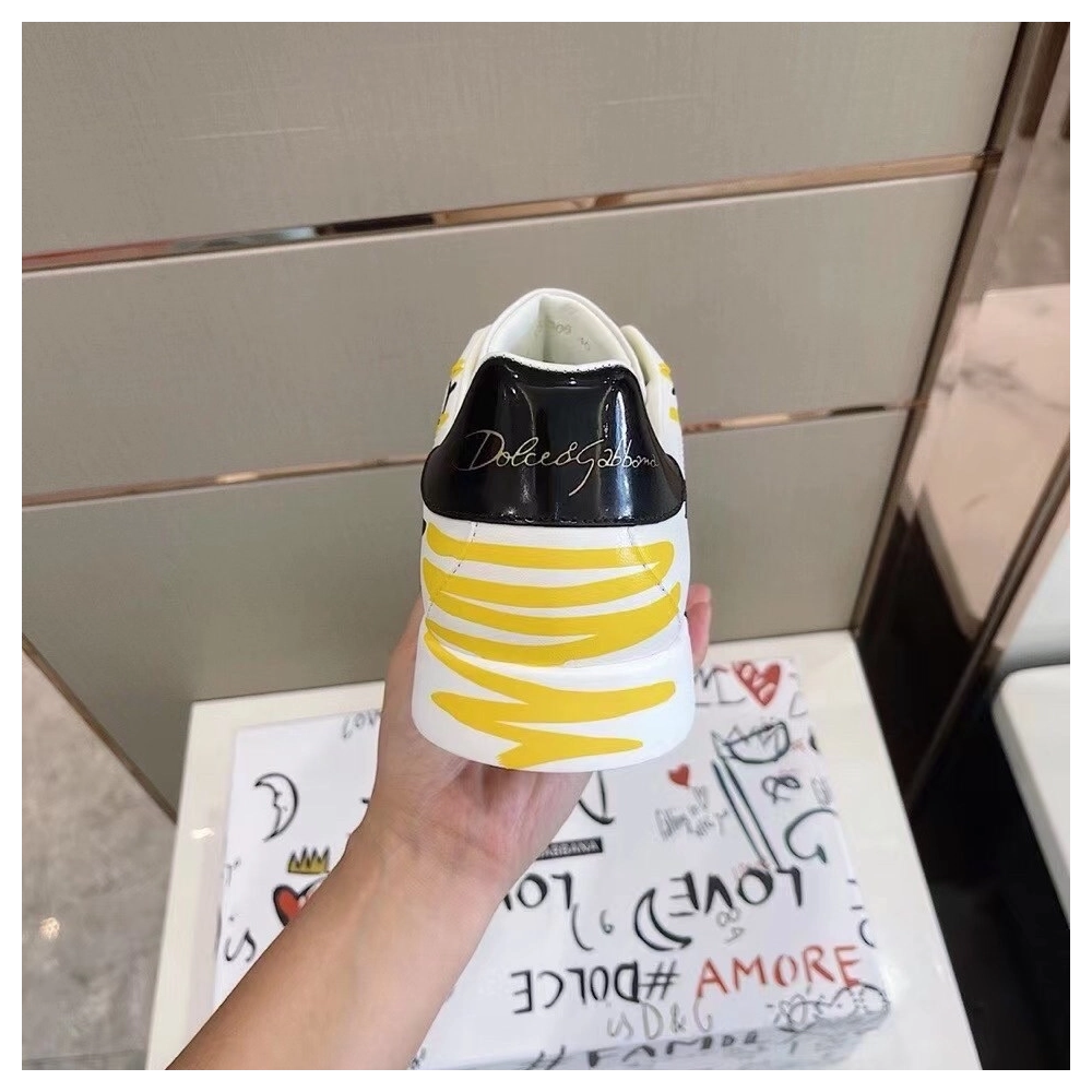 Dolce Gabbana Mens Limited Edition Portofino Sneakers Yellow