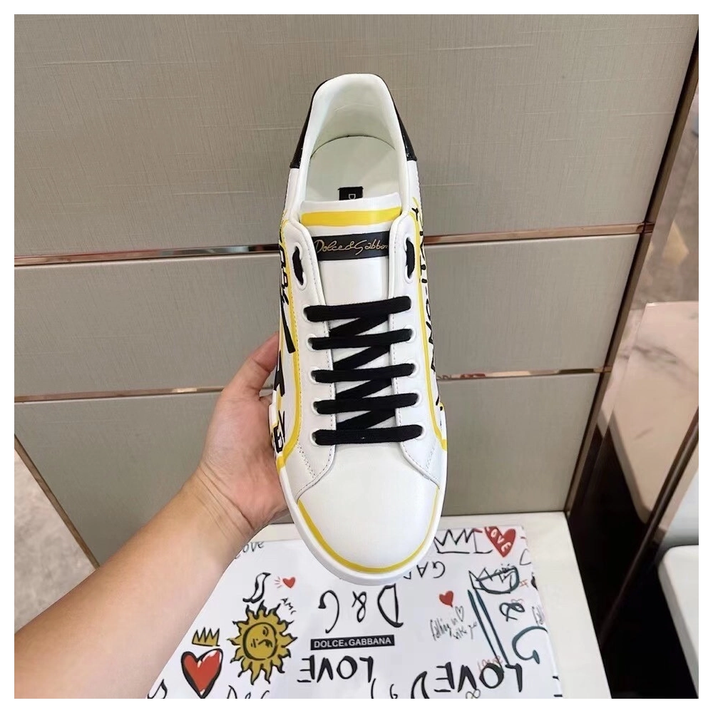 Dolce Gabbana Mens Limited Edition Portofino Sneakers Yellow