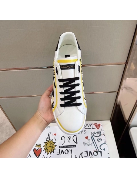 Dolce Gabbana Mens Limited Edition Portofino Sneakers Yellow