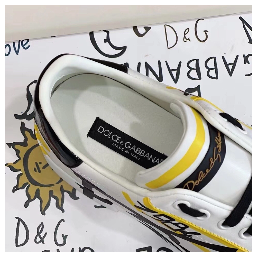 Dolce Gabbana Mens Limited Edition Portofino Sneakers Yellow