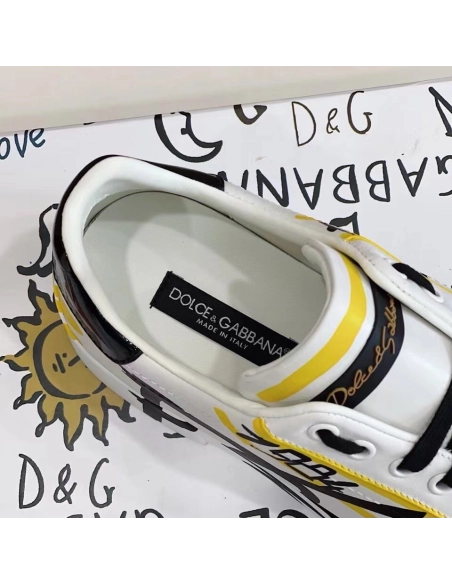 Dolce Gabbana Mens Limited Edition Portofino Sneakers Yellow