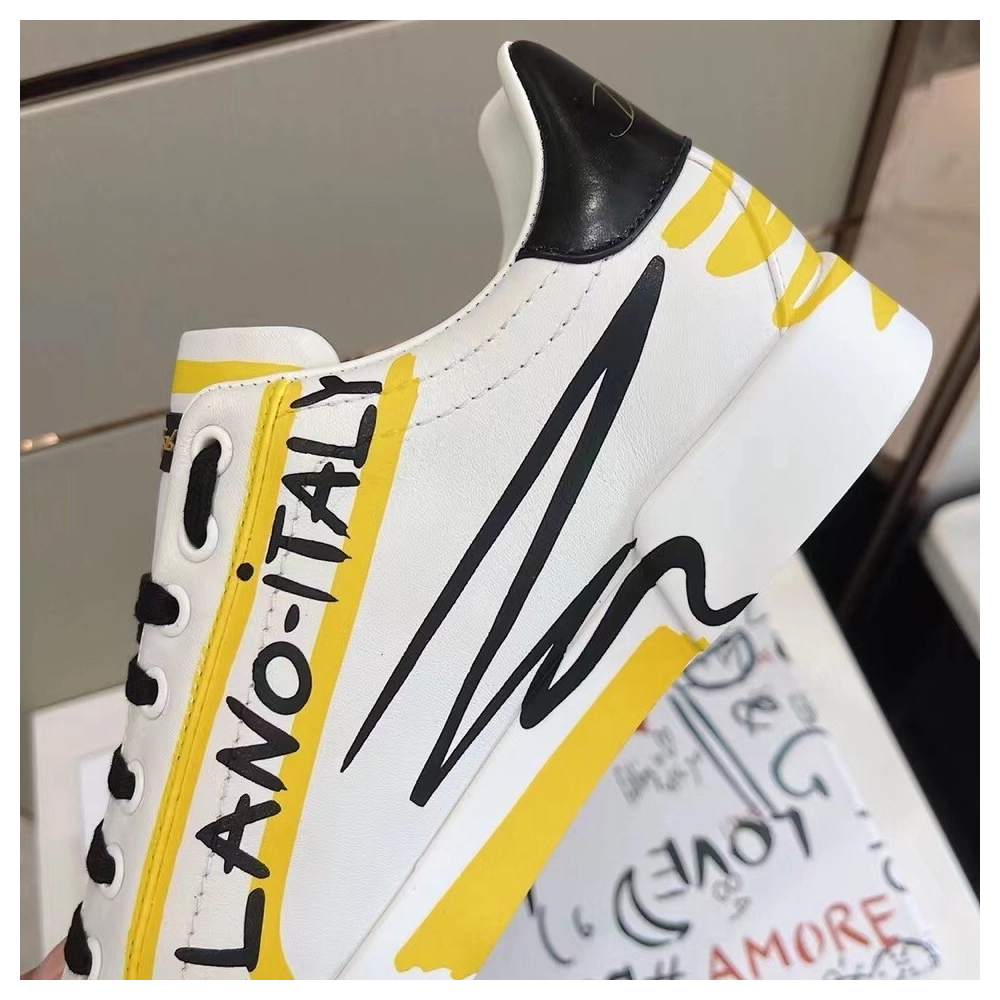 Dolce Gabbana Mens Limited Edition Portofino Sneakers Yellow