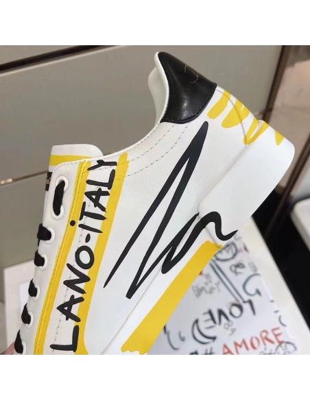 Dolce Gabbana Mens Limited Edition Portofino Sneakers Yellow