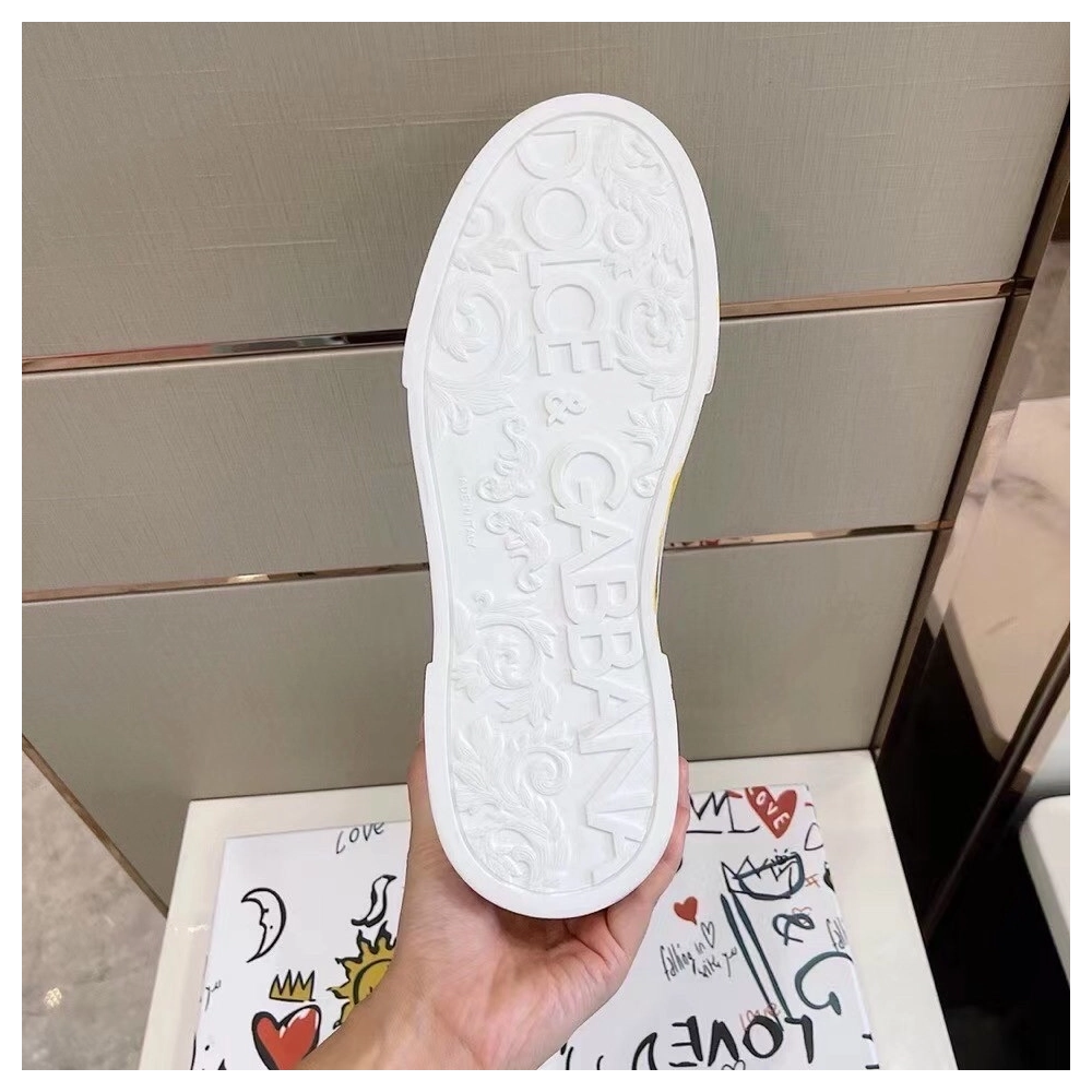 Dolce Gabbana Mens Limited Edition Portofino Sneakers Yellow