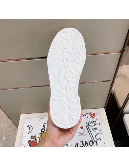 Dolce Gabbana Mens Limited Edition Portofino Sneakers Yellow