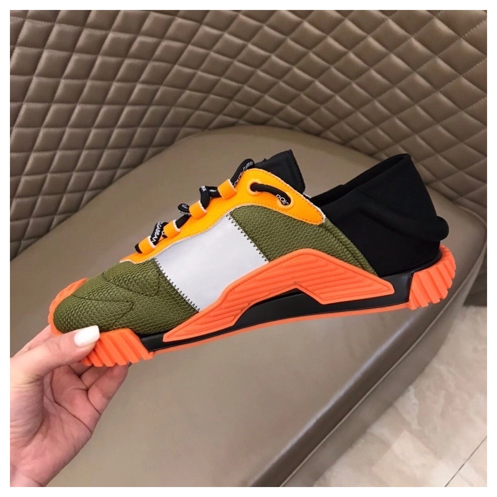 Dolce Gabbana Mens NS1 Slip-on Sneakers In Green Mesh