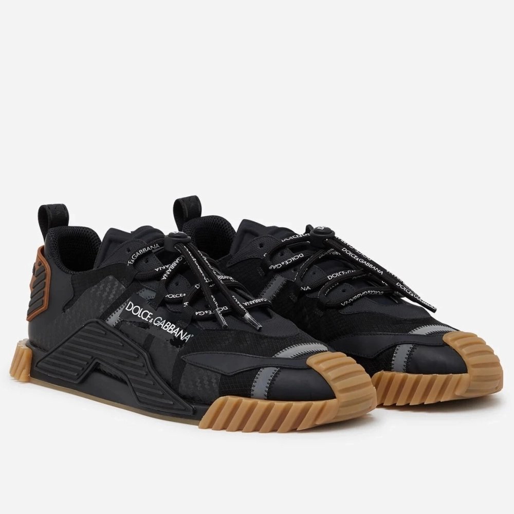 Dolce Gabbana Mens NS1 Sneakers In Black Fabric