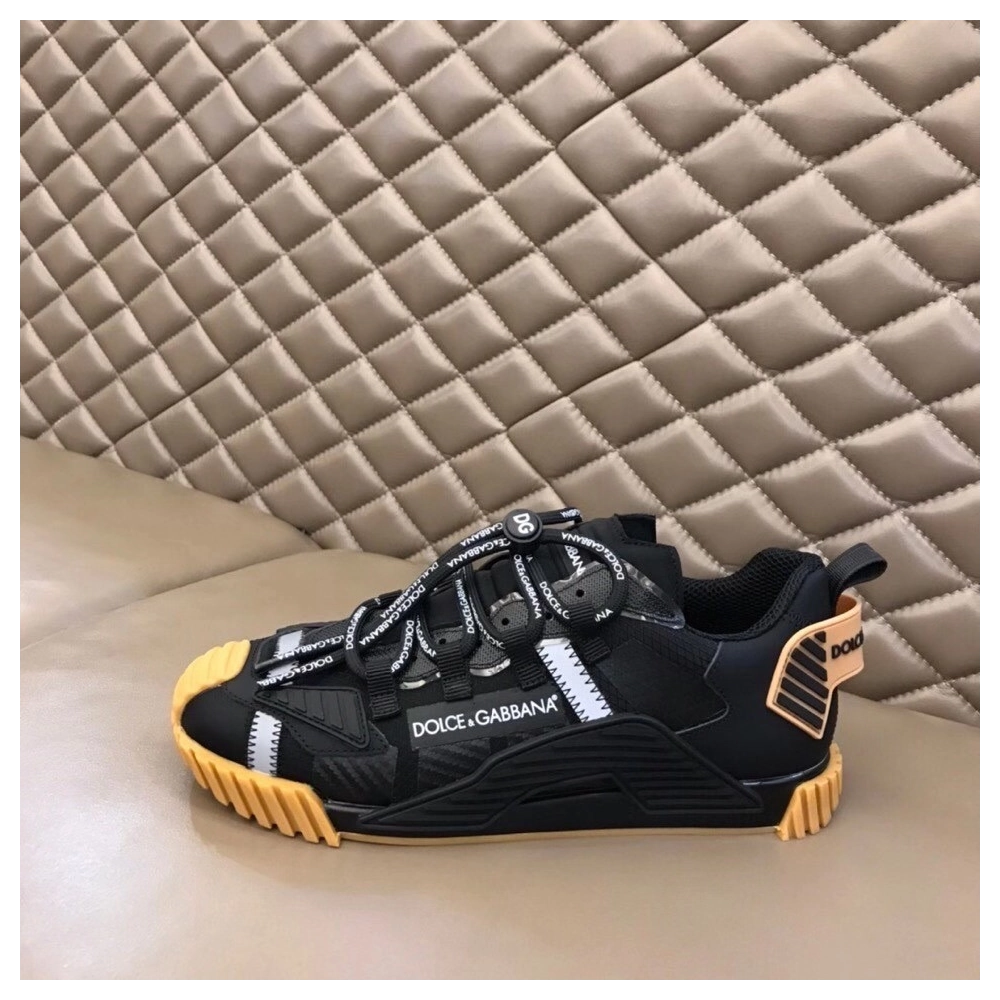 Dolce Gabbana Mens NS1 Sneakers In Black Fabric