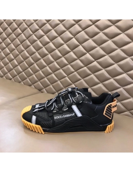 Dolce Gabbana Mens NS1 Sneakers In Black Fabric