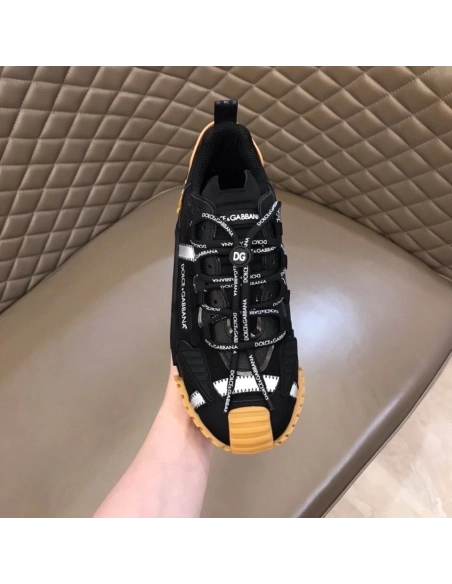 Dolce Gabbana Mens NS1 Sneakers In Black Fabric