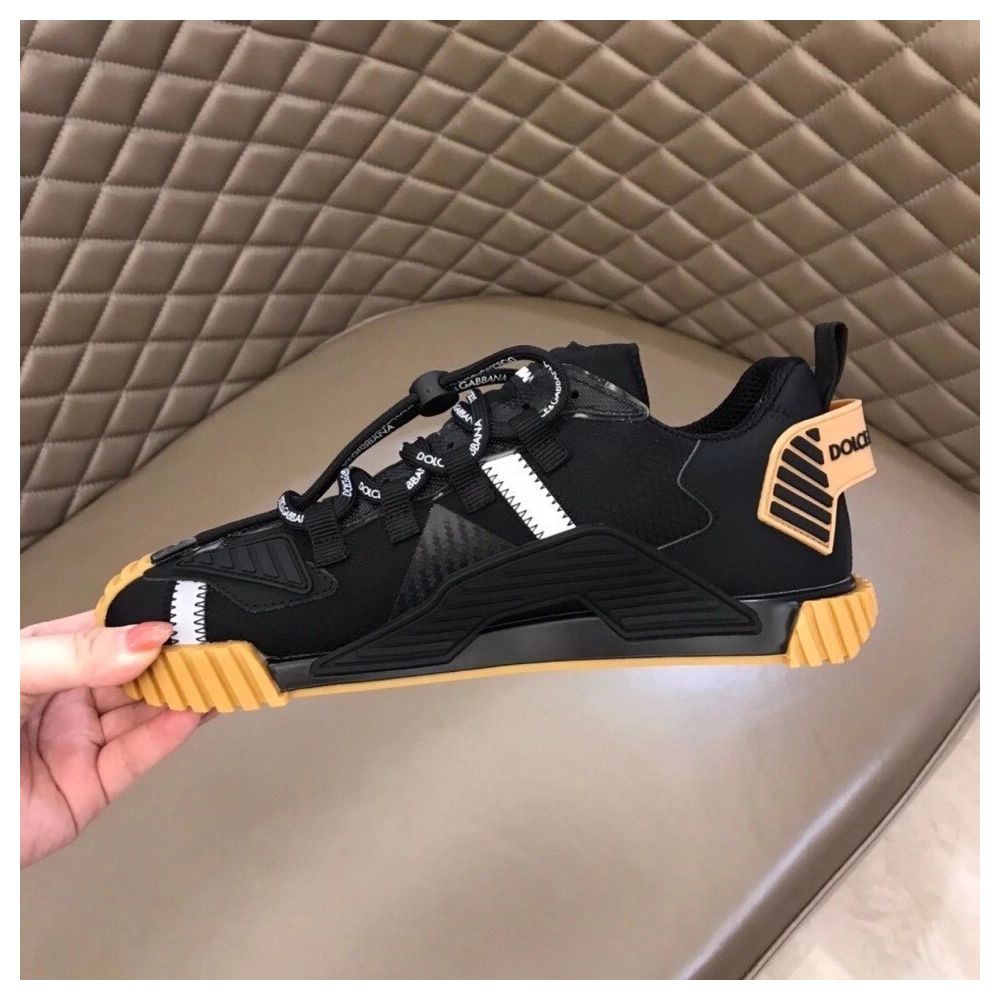 Dolce Gabbana Mens NS1 Sneakers In Black Fabric
