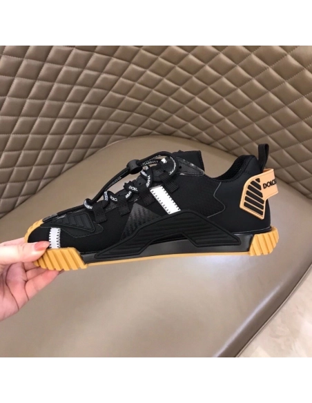 Dolce Gabbana Mens NS1 Sneakers In Black Fabric