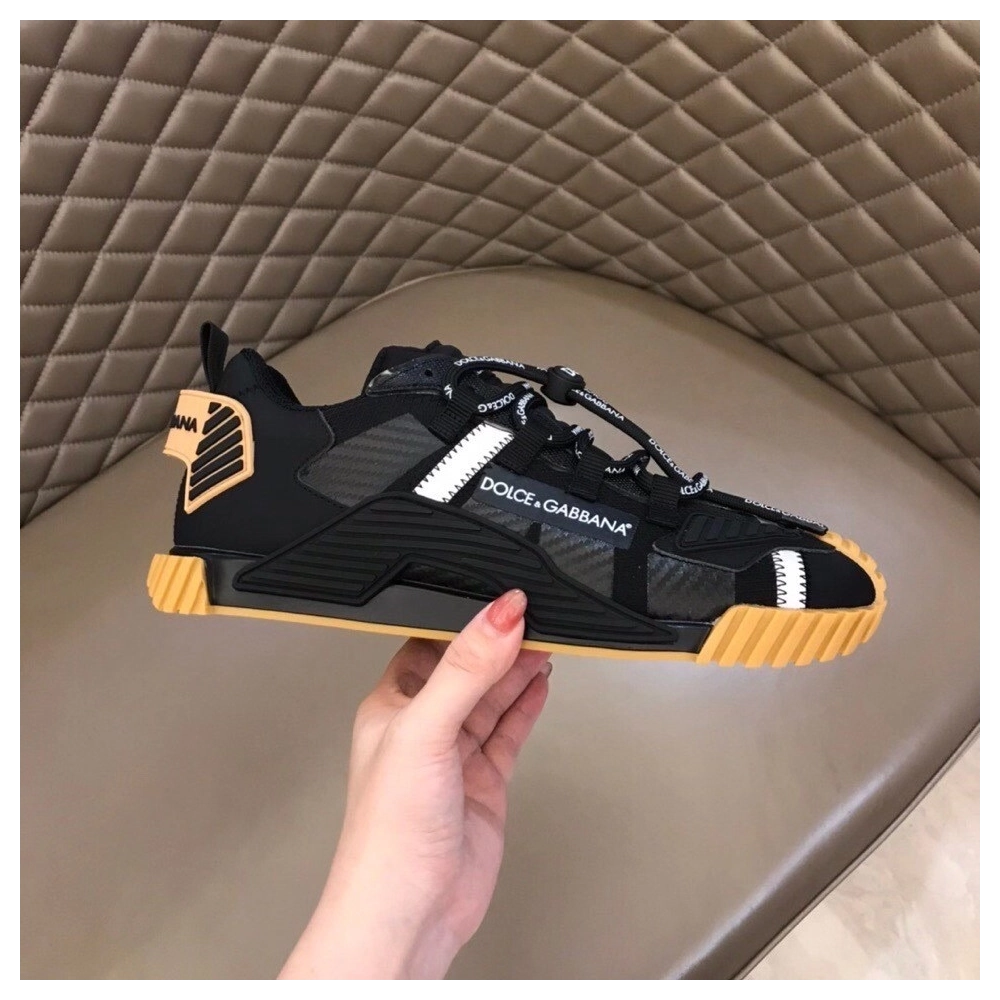 Dolce Gabbana Mens NS1 Sneakers In Black Fabric