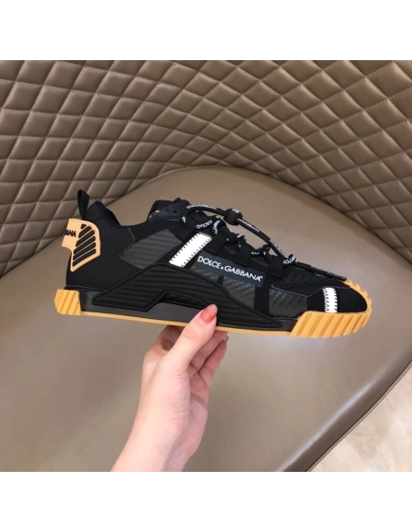 Dolce Gabbana Mens NS1 Sneakers In Black Fabric