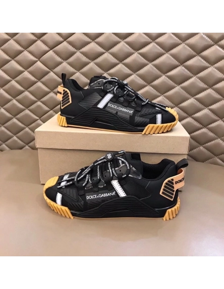 Dolce Gabbana Mens NS1 Sneakers In Black Fabric