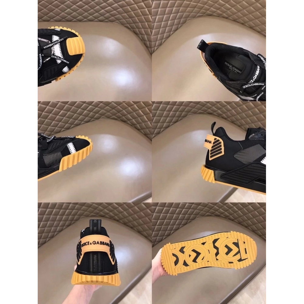 Dolce Gabbana Mens NS1 Sneakers In Black Fabric