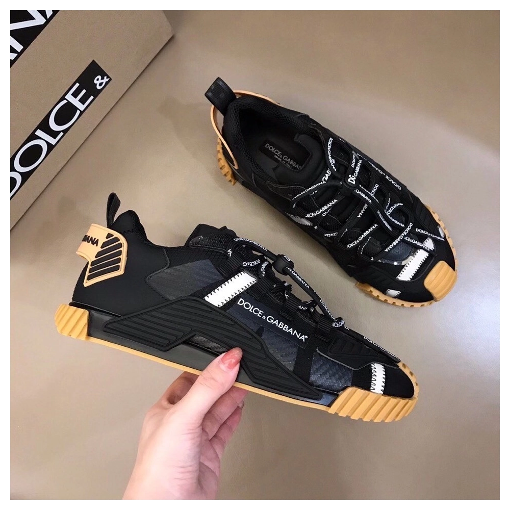 Dolce Gabbana Mens NS1 Sneakers In Black Fabric