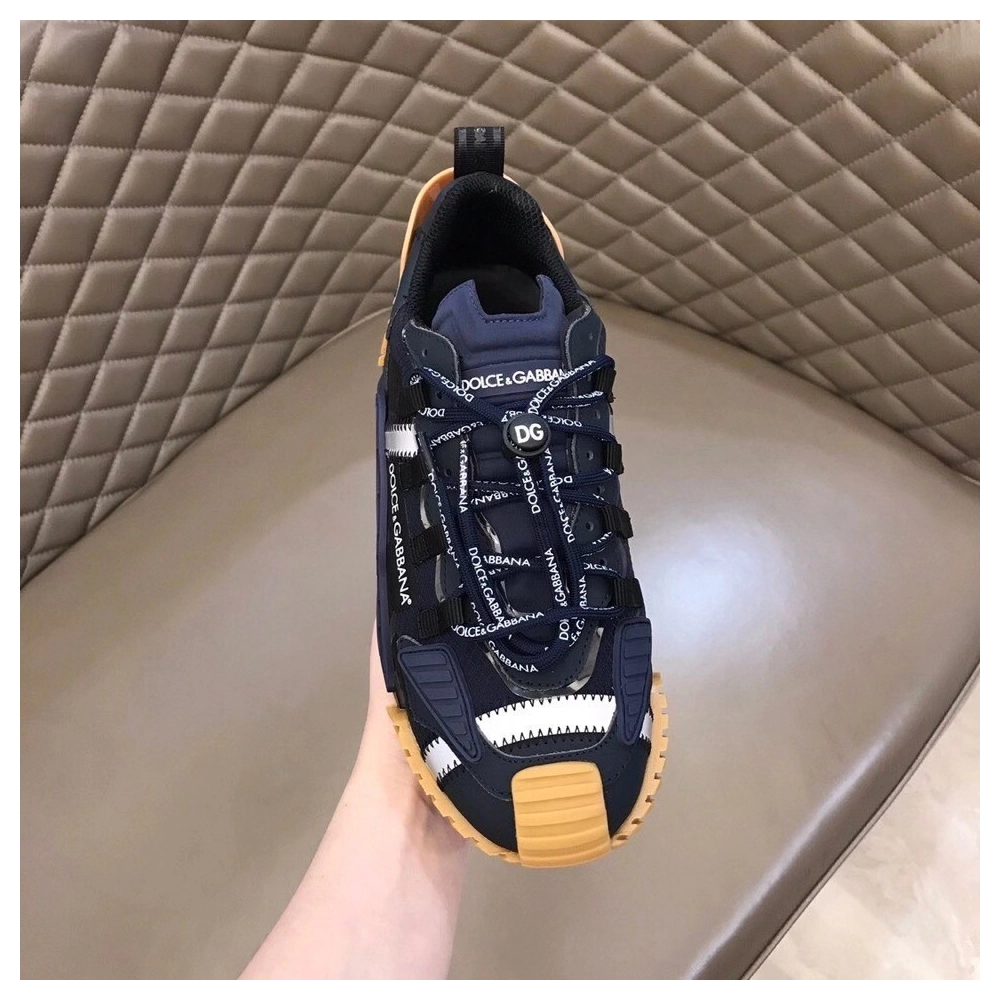 Dolce Gabbana Mens NS1 Sneakers In Blue Fabric