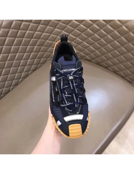 Dolce Gabbana Mens NS1 Sneakers In Blue Fabric