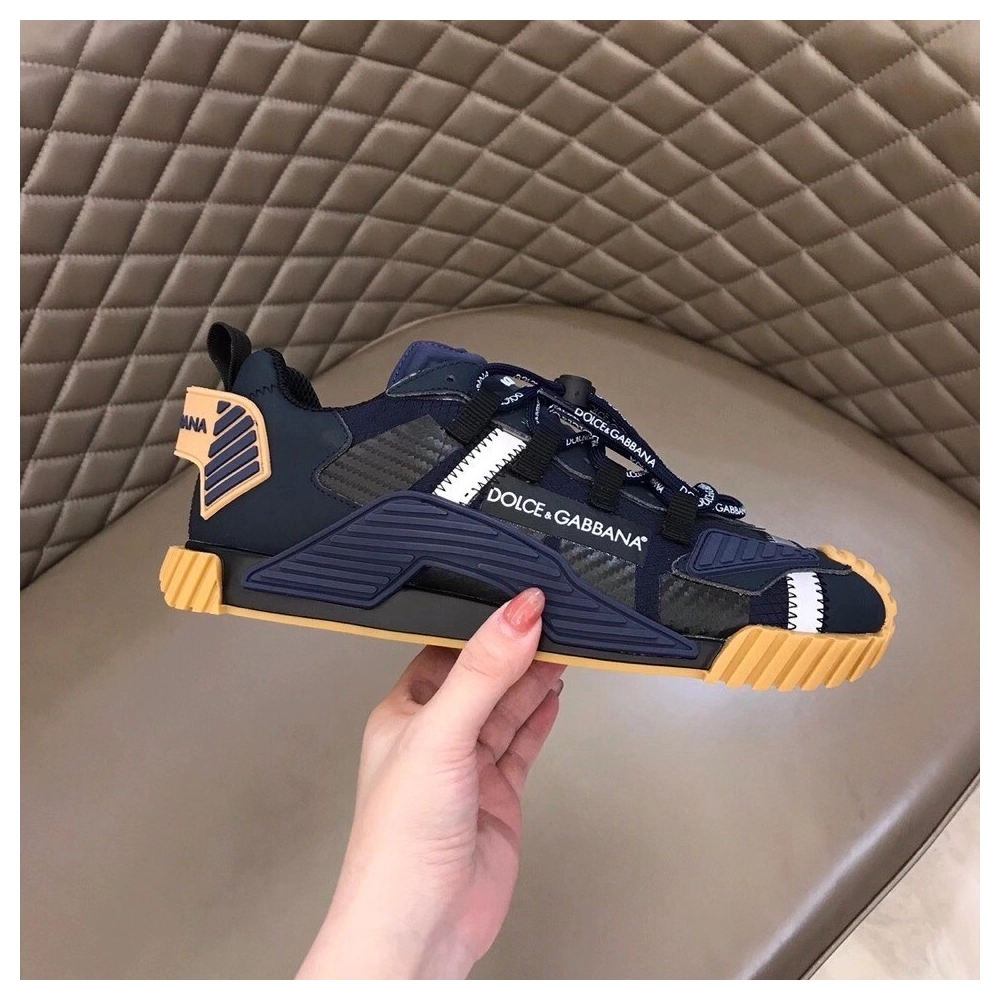 Dolce Gabbana Mens NS1 Sneakers In Blue Fabric