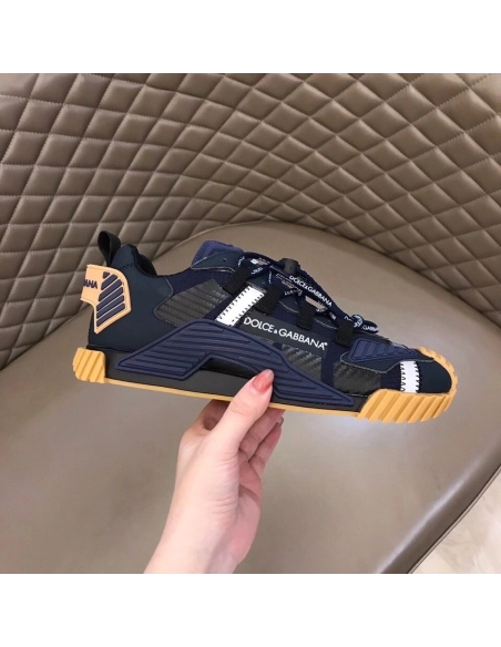 Dolce Gabbana Mens NS1 Sneakers In Blue Fabric