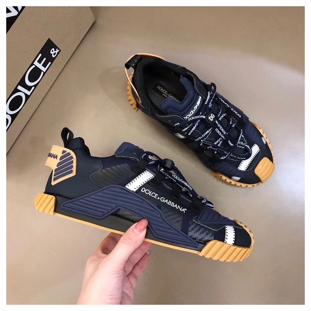 Dolce Gabbana Mens NS1 Sneakers In Blue Fabric