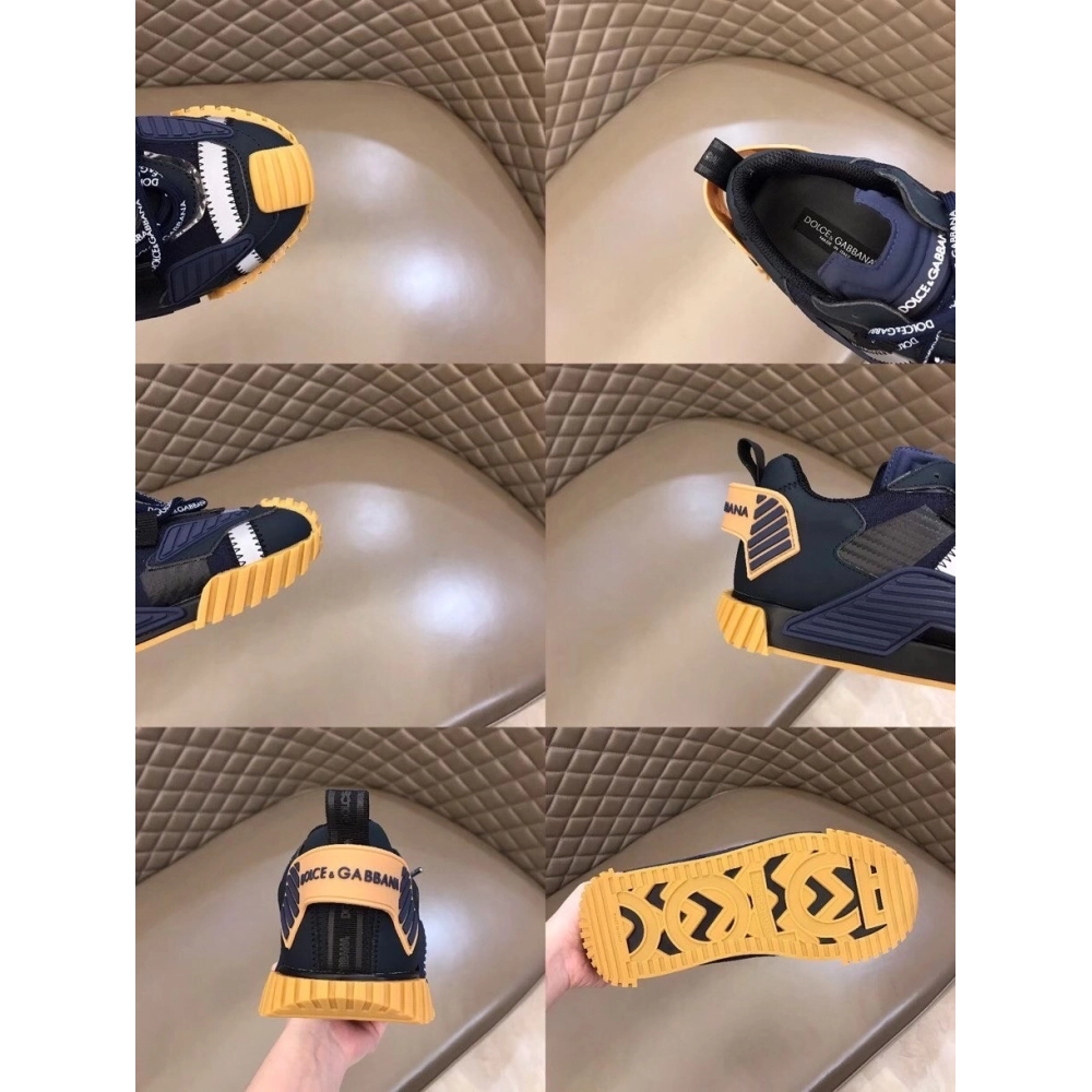 Dolce Gabbana Mens NS1 Sneakers In Blue Fabric