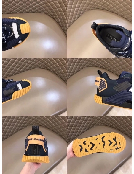 Dolce Gabbana Mens NS1 Sneakers In Blue Fabric