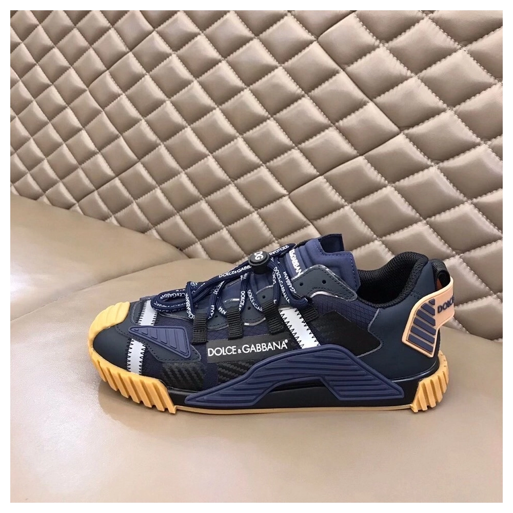 Dolce Gabbana Mens NS1 Sneakers In Blue Fabric