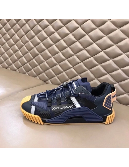 Dolce Gabbana Mens NS1 Sneakers In Blue Fabric